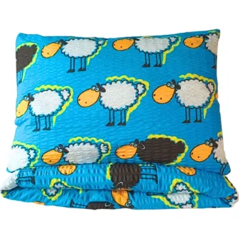 Povlečení Margitex povlečení Ovce modré krep 90x130, 40x60 cm