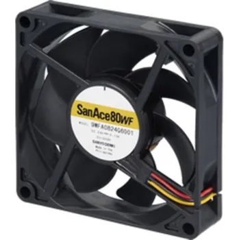 PC ventilátor Sanyo DenkiAxiální ventilátor 24 V DC DC, průtok vzduchu: 50.8cfm 3.6W150mA, 80 x 80 x 20mm