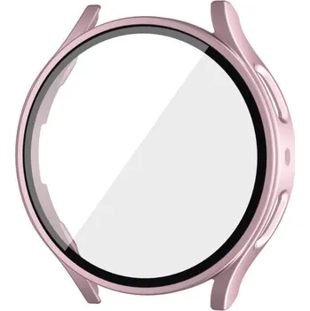 Příslušenství k chytrým hodinkám Ochranný kryt se sklem pro Samsung Galaxy Watch 7 44 mm - světle růžový