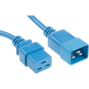 Napájecí kabel Napájecí kabel 2m, Modrá, A: IEC C19, B: IEC C20, 16 A, 250 V RS PRO 1,5 mm²