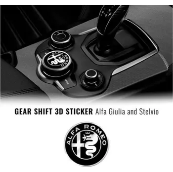 Samolepicí dekorace na vozidlo Alfa Romeo samolepka Gear shift 51 mm