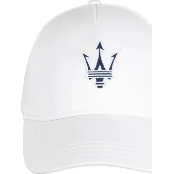 Kšiltovka Maserati kšiltovka s logem trojzubce bílá