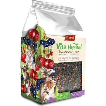 Krmivo pro hlodavce VITAPOL Vita Herbal Blueberry Mix pro hlodavce a králíky 200 g