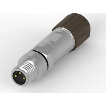 Elektrická zásuvka Konektor DIN, počet kontaktů: 3, Samec, velikost: M8, 60 V, orientace těla: Pravý úhel, IP67, 4A, typ připojení: