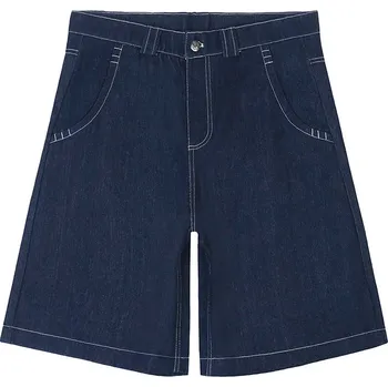 Pánské džíny Široké pánské džíny hip hop s nášivkami Barva: Modrá, Velikost: M