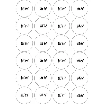 Speciální papír Označto Sada 24ks štítků na koření - DESIGN - Text na přání