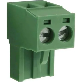 Elektrický konektor Svorkovnice PCB, rozteč: 5mm, počet řad: 1, počet kontaktů: 5, orientace těla: Rovný, Průchozí otvor, Zelená