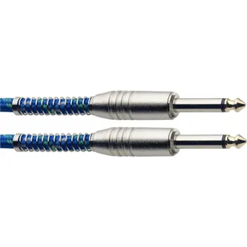Audio kabel Stagg SGC3VT BL, nástrojový kabel Jack/Jack, 3 m, modrý.