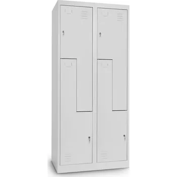 Šatní skříň Rauman Kovová šatní skříň Z 80 x 50 x 180 cm, cylindrický zámek - světle šedá + doprava ZDARMA