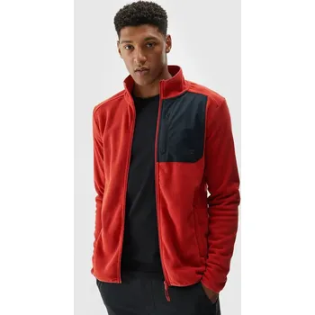 Pánská mikina Pánský Polar S Kapucí Regular 4F 4FWMM00TFLEM290-20S Barva: Oranžová, Velikost: 2XL