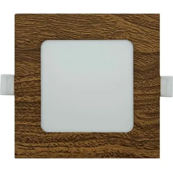 Svítidlo Podhledové světlo LED 6W, 118x118mm, dřevo, 230V/6W, vestavné,TRIXLINE