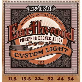 Struna pro kytaru a smyčcový nástroj Ernie Ball 2145 Earthwood Phosphor Bronze Strings Custom Light + prodloužená záruka 3 roky
