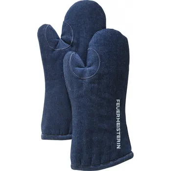 Pracovní rukavice Kuchyňské rukavice Feuermeisterin Premium Denim - modré, 10