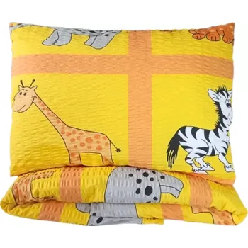 Povlečení Margitex povlečení Zoo žluté krep 90x130, 40x60 cm