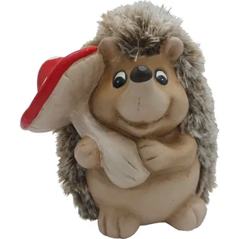 Ježek keramický s houbou 18cm 2000182C