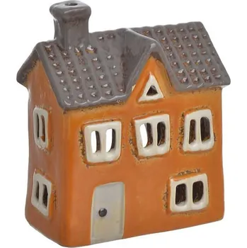 Svícen Canea Keramický domeček, svícen na svíčku, výška&nbsp;13,5 cm