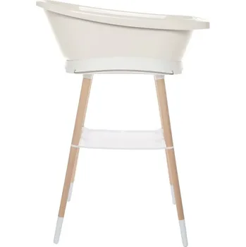 koupací vanička Bebe-Jou Sada vaničky Sense Light Oat a stojanu Sense White