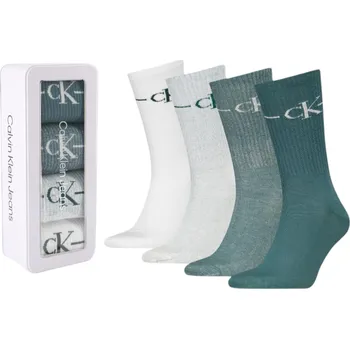 Calvin Klein CKJ MEN SOCK 4P GIFTBOX GREEN/WHITE COMBO 701229454 004