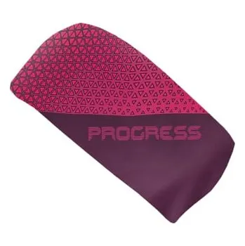 Sportovní čelenka TR HDB PRINT sportovní široká čelenka vínová/růžová UNI