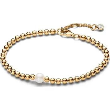 Náramek Náramek PANDORA Sladkovodní kultivovaná perla a&nbsp;kuličky 18 cm 563173C01-18
