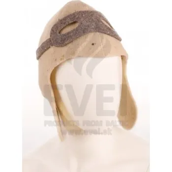 EVEI - Čepice do sauny Pilot, 100% vlna, univerzální, bíla