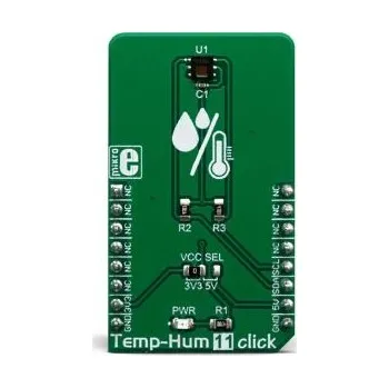 Snímač teploty a vlhkosti for HDC1080 Temp a Hum 11 Click MIKROE-3469, MikroElektronika