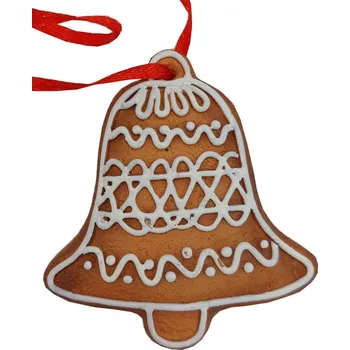 Vánoční dekorace Perníčkový zvoneček 6,5cm 3001424