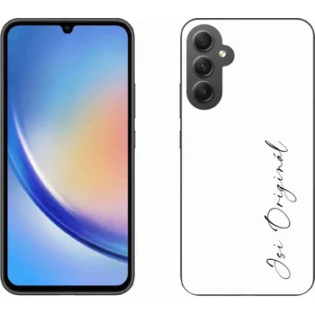 Pouzdro na mobilní telefon Gelový kryt mmCase na Samsung Galaxy A34 5G - jsi originál bílé pozadí