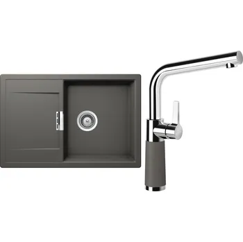 Granitový dřez Set Schock S7-6 (dřez Mono D-100 Silverstone + baterie SC-540 Silverstone)