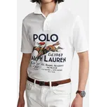 Pánské bílé polo triko Ralph Lauren - Velikost M, Barva Bílá 56032 710874392001
