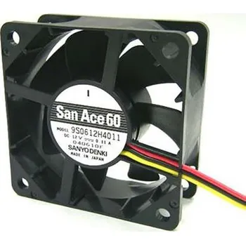 Počítačové chlazení Sanyo DenkiAxiální ventilátor 12 V DC DC, průtok vzduchu: 23.9m³/h 840mW70mA, 60 x 60 x 25mm