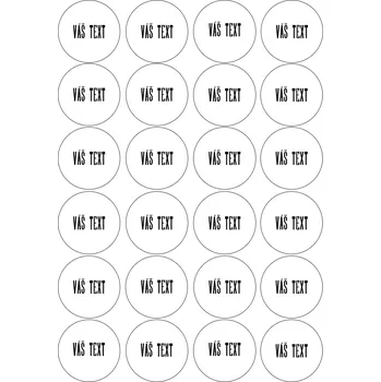 Samolepící etiketa Označto – Sada 24ks štítků na koření - SLIM - Text na přání
