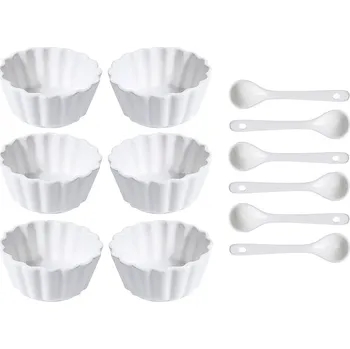 Sada porcelánových misek se lžičkou 12 ks vlnovka široká KO-798000050vlsi