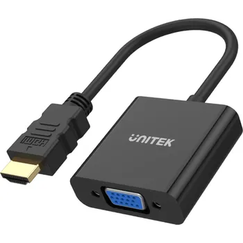 Kabel do PC Adaptér Unitek Y-6333 HDMI na VGA + zvuk