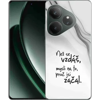 Pouzdro na mobilní telefon Gelový kryt mmCase na Realme GT 6 5G/GT 6T 5G - citát 2 bílé pozadí