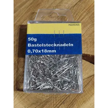 Celokovové špendlíky na nešitý patchwork délka 18 mm