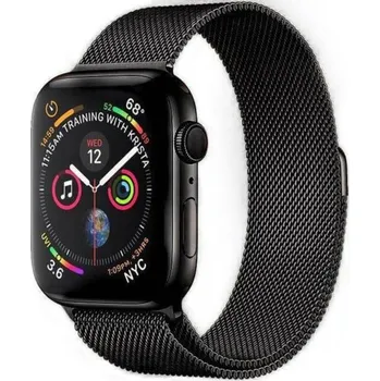 Příslušenství k chytrým hodinkám Elegantní kovový pásek pro chytré hodinky Apple Watch SE 44 mm (2022) - černý