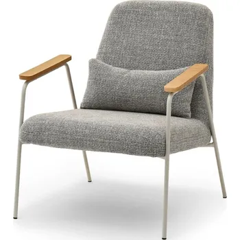 Křeslo MPT Křeslo Elia světle šedé/šedé podnoží