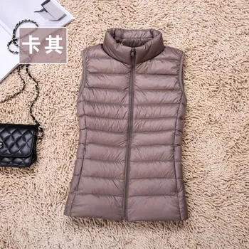 Dámská vesta s prošíváním Barva: Khaki, Velikost: 3XL