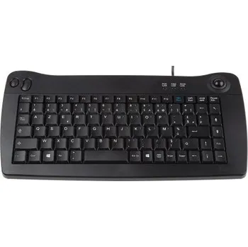 Klávesnice Mini klávesnice, Kabelová, Černá, USB Trackball AZERTY normální klávesy 89 x 35mm x 338mm RS PRO