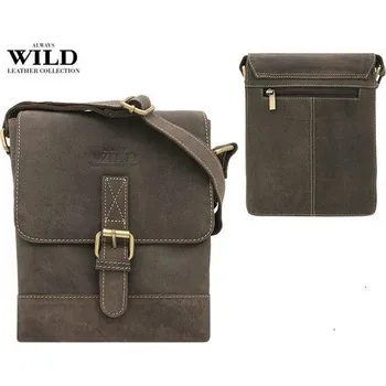 Moderní kožená taška WILD v hnědé barvě