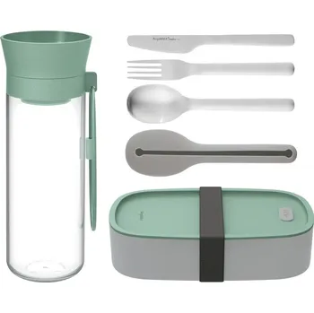 Jídlonosič Box obědový sada 6 ks LEO zelená BF-3950255