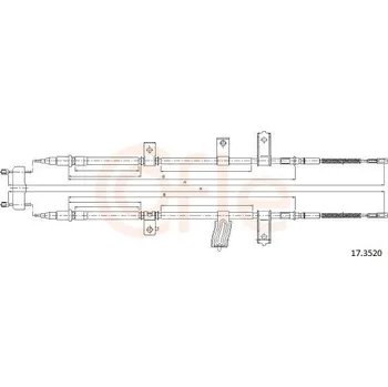 Auto-moto Tažné lanko, parkovací brzda COFLE CFE17.3520