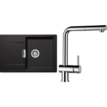 Granitový dřez Set Schock S7-9 (dřez Mono D-100 Stone + baterie Epos.120 Chrom)