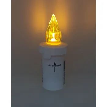 Svíčka LED hřbitovní svíčka na hrob bílá/žlutý blikající plamen HOME DECOR