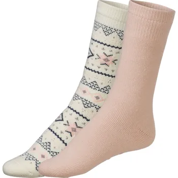 Dámské ponožky esmara® Dámské termo ponožky, 2 páry (39-42, bílá / světlá lila fialová)