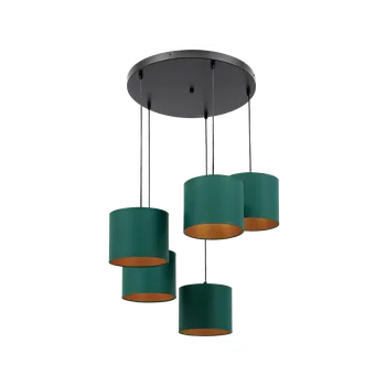 Eltap Moderní závěsné osvětlení Vespillo 5, 58x58x115cm zelená/zlatá