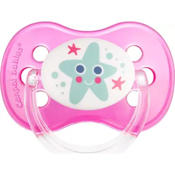 dudlíky Canpol babies Dudlík kaučukový třešinka 6-18m LOVE&SEA růžový (22607)