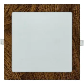 Bodové svítidlo Podhledové světlo LED 18W, 220x220mm,dřevo,230V, vestavné,TRIXLINE