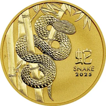 Zlatá investiční mince Year of the Snake Rok Hada Lunární 2 Oz 2025
